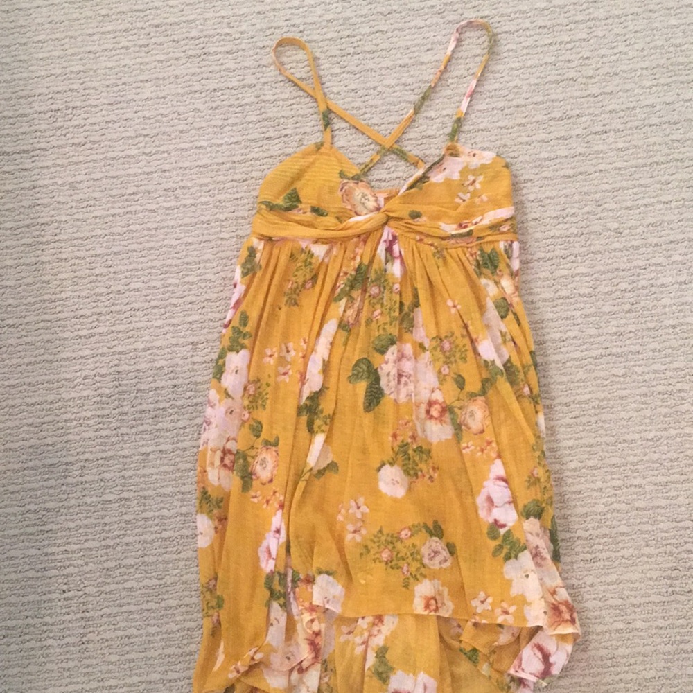 Yellow floral dress